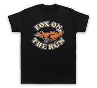 My Icon Art and Clothing Fox On The Run Retro Glam Rock Classic - Camiseta para hombre, Negro, 4XL
