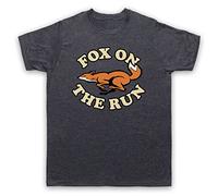 My Icon Art and Clothing Fox On The Run Retro Glam Rock Classic - Camiseta para hombre, Pizarra vintage., XXL