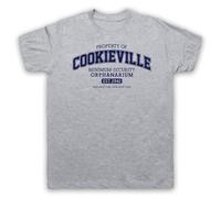 My Icon Art and Clothing Future Cartoon Cookieville Minimum Security Orphanarium - Camiseta para hombre, gris, S