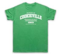 My Icon Art and Clothing Future Cartoon Cookieville Minimum Security Orphanarium - Camiseta para hombre, verde, S