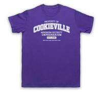 My Icon Art and Clothing Future Cartoon Cookieville Minimum Security Orphanarium - Camiseta para hombre, Morado (, S