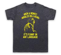 My Icon Art and Clothing Hangover Monkey Nibbles A Wenis Comedy Film - Camiseta para hombre, Pizarra vintage., S