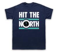 My Icon Art and Clothing Hit The North Manchester Post-Punk - Camiseta para hombre, azul marino, XL