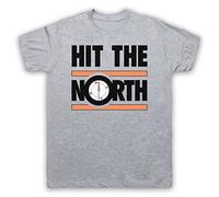 My Icon Art and Clothing Hit The North Manchester Post-Punk - Camiseta para hombre, gris, L