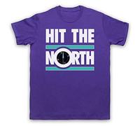 My Icon Art and Clothing Hit The North Manchester Post-Punk - Camiseta para hombre, Morado (, L