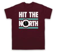 My Icon Art and Clothing Hit The North Manchester Post-Punk - Camiseta para hombre, rojo (Maroon), XL