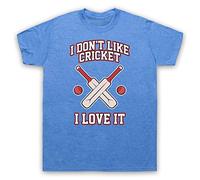 My Icon Art and Clothing I Don't Like Cricket I Love It - Camiseta para hombre, azul vintage, XL