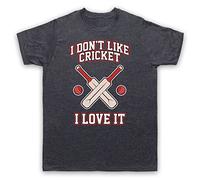 My Icon Art and Clothing I Don't Like Cricket I Love It - Camiseta para hombre, Pizarra vintage., S