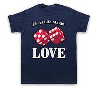 My Icon Art and Clothing I Feel Like Making Love Classic Rock Slogan - Camiseta para hombre, azul marino, XXL