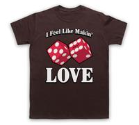My Icon Art and Clothing I Feel Like Making Love Classic Rock Slogan - Camiseta para hombre, marrón, XXL
