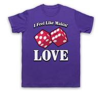 My Icon Art and Clothing I Feel Like Making Love Classic Rock Slogan - Camiseta para hombre, Morado (, M