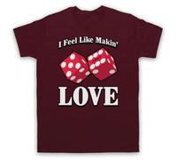My Icon Art and Clothing I Feel Like Making Love Classic Rock Slogan - Camiseta para hombre, rojo (Maroon), S