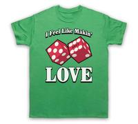 My Icon Art and Clothing I Feel Like Making Love Classic Rock Slogan - Camiseta para hombre, verde, S