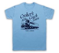 My Icon Art and Clothing Job Croker's Coach Tours Retro Italian Turin to London - Camiseta para hombre, azul celeste, XL