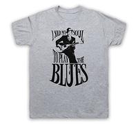 My Icon Art and Clothing Johnson I Sold My Soul to Play The Blues Robert Legend of Guitar - Camiseta para hombre, gris, XL