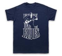My Icon Art and Clothing Johnson I Sold My Soul to Play The Blues Robert Legend of Guitar - Camiseta para hombre, azul marino, S