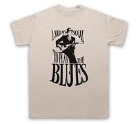My Icon Art and Clothing Johnson I Sold My Soul to Play The Blues Robert Legend of Guitar - Camiseta para hombre, arena, M