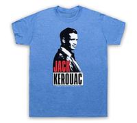 My Icon Art and Clothing Kerouac Beat Generation Jack On The Road 2 - Camiseta para hombre, azul vintage, XXL