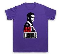My Icon Art and Clothing Kerouac Beat Generation Jack On The Road 2 - Camiseta para hombre, Morado (, L