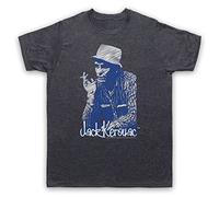 My Icon Art and Clothing Kerouac Beat Generation Jack On The Road Sketch - Camiseta para hombre, Pizarra vintage., M