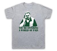 My Icon Art and Clothing Lebowski - Camiseta para hombre, diseño de Walter You're Entering A World of Pain, gris, M