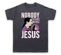 My Icon Art and Clothing Lebowski Nobody F***s with The Jesus Comedy Film - Camiseta para hombre, Pizarra vintage., L