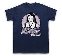 My Icon Art and Clothing Lily Munster Retro Comedy Horror Munsters - Camiseta para hombre, azul marino, L