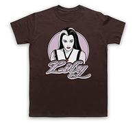My Icon Art and Clothing Lily Munster Retro Comedy Horror Munsters - Camiseta para hombre, marrón, L