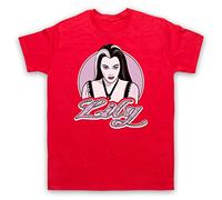 My Icon Art and Clothing Lily Munster Retro Comedy Horror Munsters - Camiseta para hombre, rosso, L