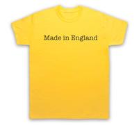 My Icon Art and Clothing Made in England - Camiseta para hombre con eslogan patriótico orgulloso, amarillo, XL