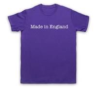 My Icon Art and Clothing Made in England - Camiseta para hombre con eslogan patriótico orgulloso, Morado (, XL