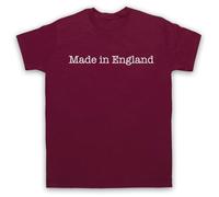 My Icon Art and Clothing Made in England - Camiseta para hombre con eslogan patriótico orgulloso, rojo (Maroon), L