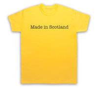 My Icon Art and Clothing Made in Scotland - Camiseta para hombre con eslogan patriótico orgulloso, amarillo, XXL