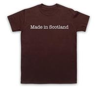 My Icon Art and Clothing Made in Scotland - Camiseta para hombre con eslogan patriótico orgulloso, marrón, S