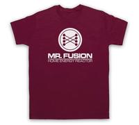 My Icon Art and Clothing Mr Fusion Home Energy Reactor the Future BTTF Back to - Camiseta para hombre, rojo (Maroon), L