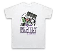 My Icon Art and Clothing Munsters Family is Everything Retro Sopra Mafia Parody Horror - Camiseta para hombre, blanco, S
