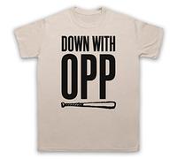 My Icon Art and Clothing Nature Down with OPP Naughty Classic Hip Hop Retro - Camiseta para hombre, arena, S