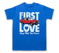 My Icon Art and Clothing Saw Red Car First Love Stays with You Forever Gaelic Celtic Folk Rock Doctors - Camiseta para hombre, azul real, 4XL