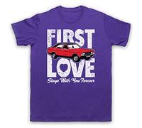 My Icon Art and Clothing Saw Red Car First Love Stays with You Forever Gaelic Celtic Folk Rock Doctors - Camiseta para hombre, Morado (, XL