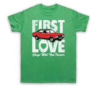 My Icon Art and Clothing Saw Red Car First Love Stays with You Forever Gaelic Celtic Folk Rock Doctors - Camiseta para hombre, verde, M