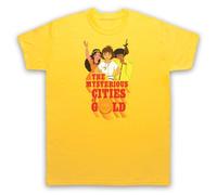 My Icon Art and Clothing The Mysterious Retro Cities of Gold - Camiseta para hombre, amarillo, XL