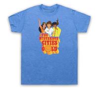 My Icon Art and Clothing The Mysterious Retro Cities of Gold - Camiseta para hombre, azul vintage, L