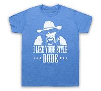 My Icon Art and Clothing The Stranger Lebowski I Like Your Style Dude Comedy Film Camiseta para hombre, azul vintage, L