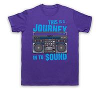 My Icon Art and Clothing This is A Journey in to Sound Retro Hip Hop Eric Rap RAK Paid in Full - Camiseta para hombre, Morado (, XXL