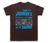 My Icon Art and Clothing This is A Journey in to Sound Retro Hip Hop Eric Rap RAK Paid in Full - Camiseta para hombre, marrón, L