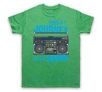 My Icon Art and Clothing This is A Journey in to Sound Retro Hip Hop Eric Rap RAK Paid in Full - Camiseta para hombre, verde, M