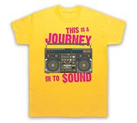 My Icon Art and Clothing This is A Journey in to Sound Retro Hip Hop Eric Rap RAK Paid in Full - Camiseta para hombre, amarillo, S