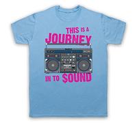 My Icon Art and Clothing This is A Journey in to Sound Retro Hip Hop Eric Rap RAK Paid in Full - Camiseta para hombre, azul celeste, L