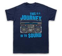 My Icon Art and Clothing This is A Journey in to Sound Retro Hip Hop Eric Rap RAK Paid in Full - Camiseta para hombre, azul marino, L