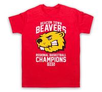 My Icon Art and Clothing Wolf Beacon Town Beavers High School Basketball Champions Werewolf - Camiseta para hombre, rosso, M
